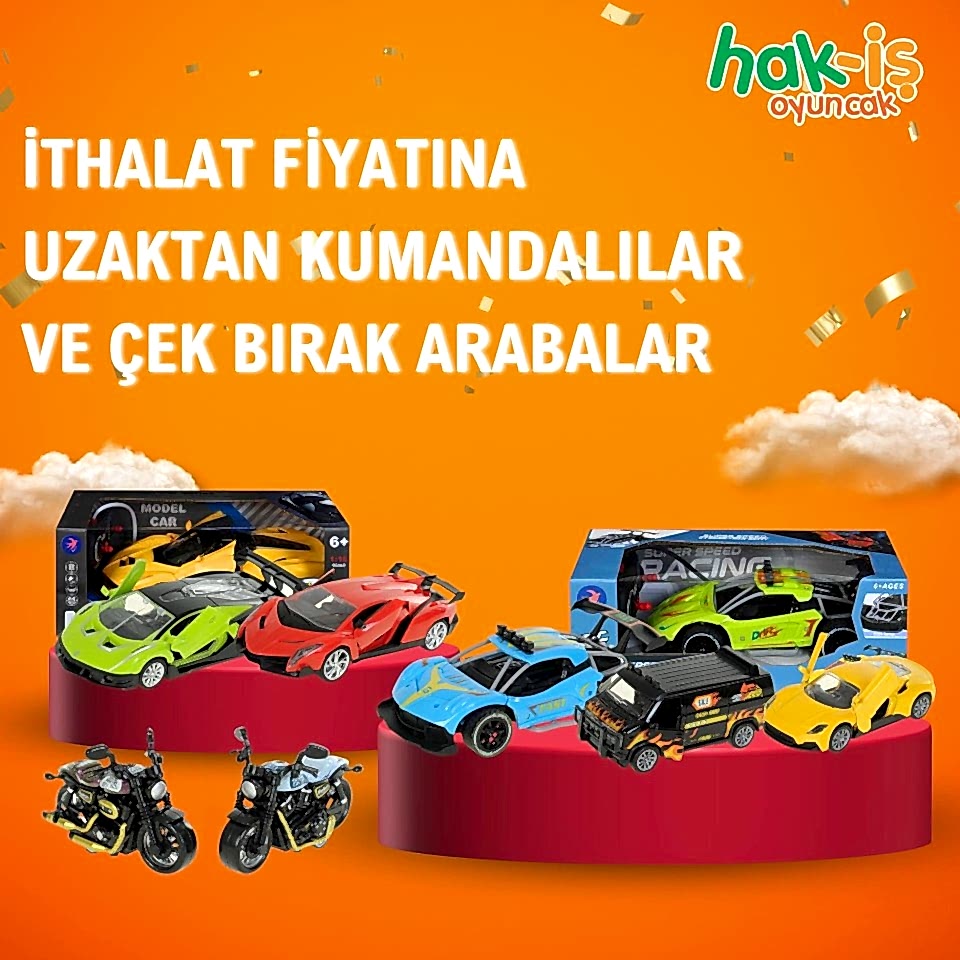Kaliteli ve Uygun Fiyatlı Uzaktan Kumandalı Oyuncak Arabalar HAK-İŞ Oyuncak'ta Sizi Bekliyor!